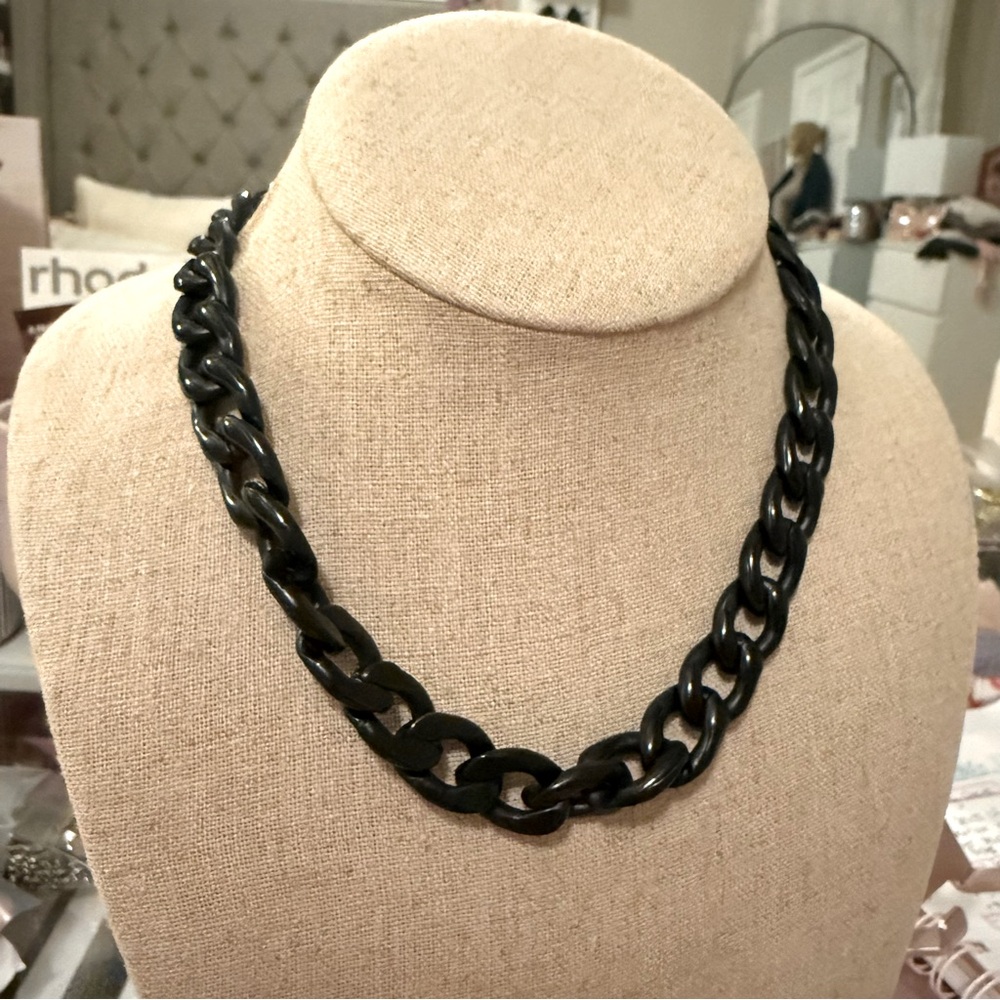 Vintage Black Chunky Chain Necklace